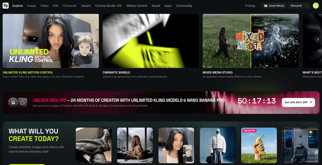 ادخل على موقع Higgsfield